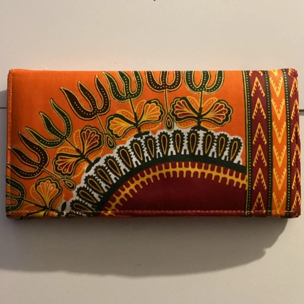 Vibrant Orange and Red Women's Clutch - Picture 1 of 4
